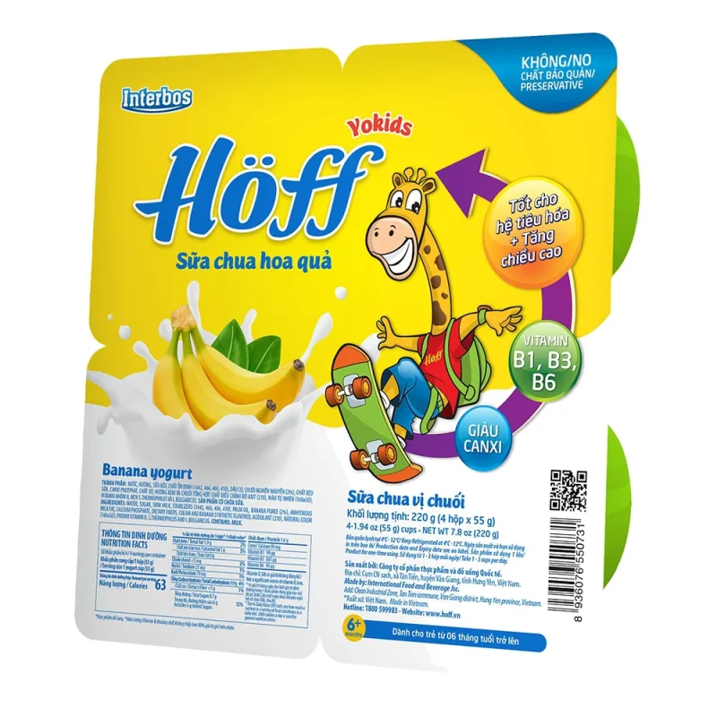 Sữa chua hoa quả Hoff